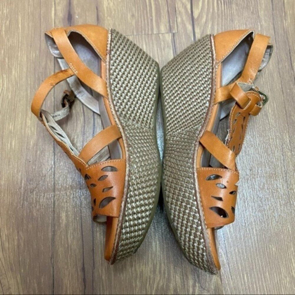 Camper Damas Wedge Sandals Leather Uppers Women Size 37 - Picture 4 of 8